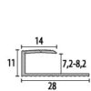 Hajlítható indítóprofil 8mm – 210 EB - Image 2