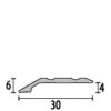 Szintkülönbséget áthidaló profil 4mm – 240 SK Fehér - Image 3